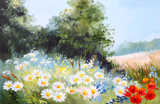 Diamond Painting Meadow Of Daisies Full Coverage Round & Square Charlie's Official Store