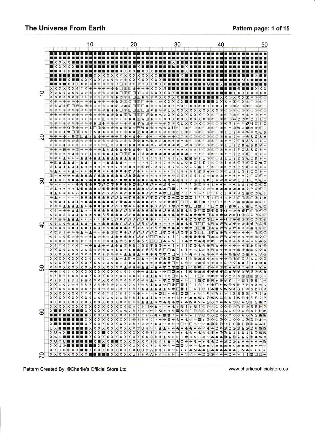 The Universe From Earth Counted Cross Stitch Digital Download - Charlie's Diamond Painting