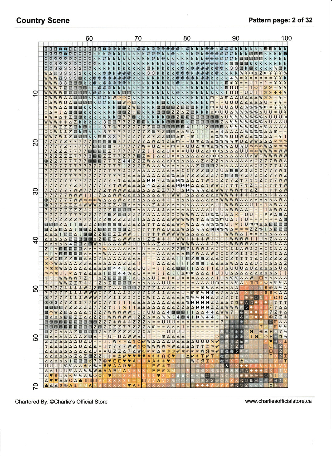 Counted Cross Stitch - Rustic Horse At The Floral Fence - Digital Download PDF File Charlie's Official Store
