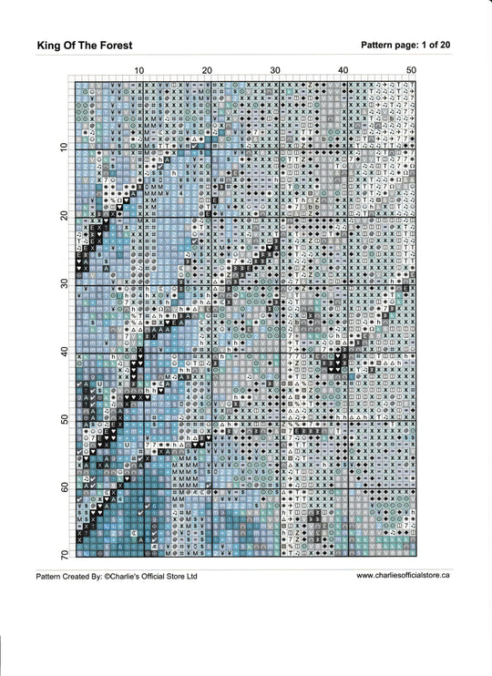 King Of The Forest Counted Cross-Stitch Digital Download - Charlie's Diamond Painting