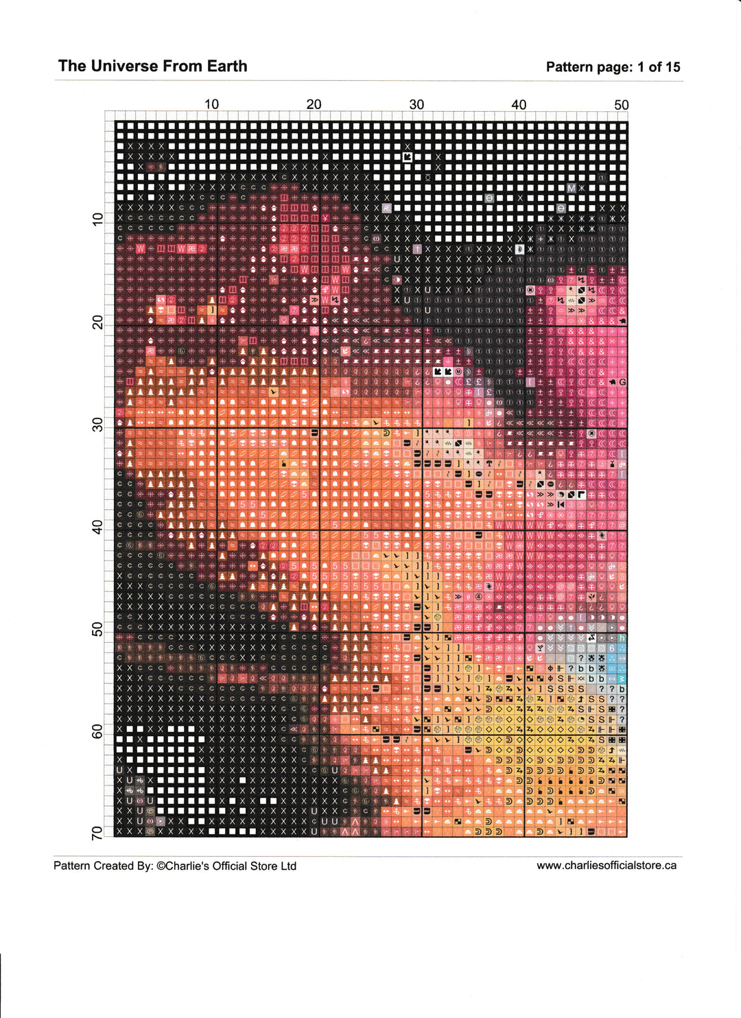 The Universe From Earth Counted Cross Stitch Digital Download - Charlie's Diamond Painting