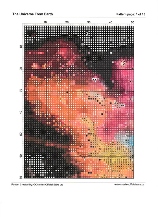 The Universe From Earth Counted Cross Stitch Digital Download - Charlie's Diamond Painting