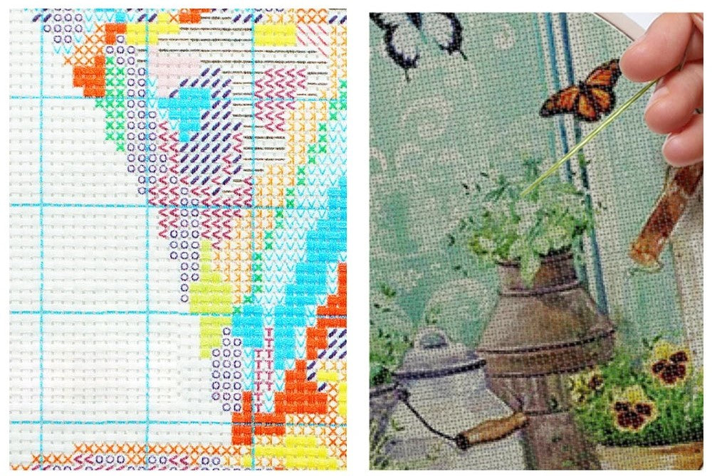 Stamped Cross Stitch Surprise !!  (11ct & 14ct) Charlie's Diamond Painting