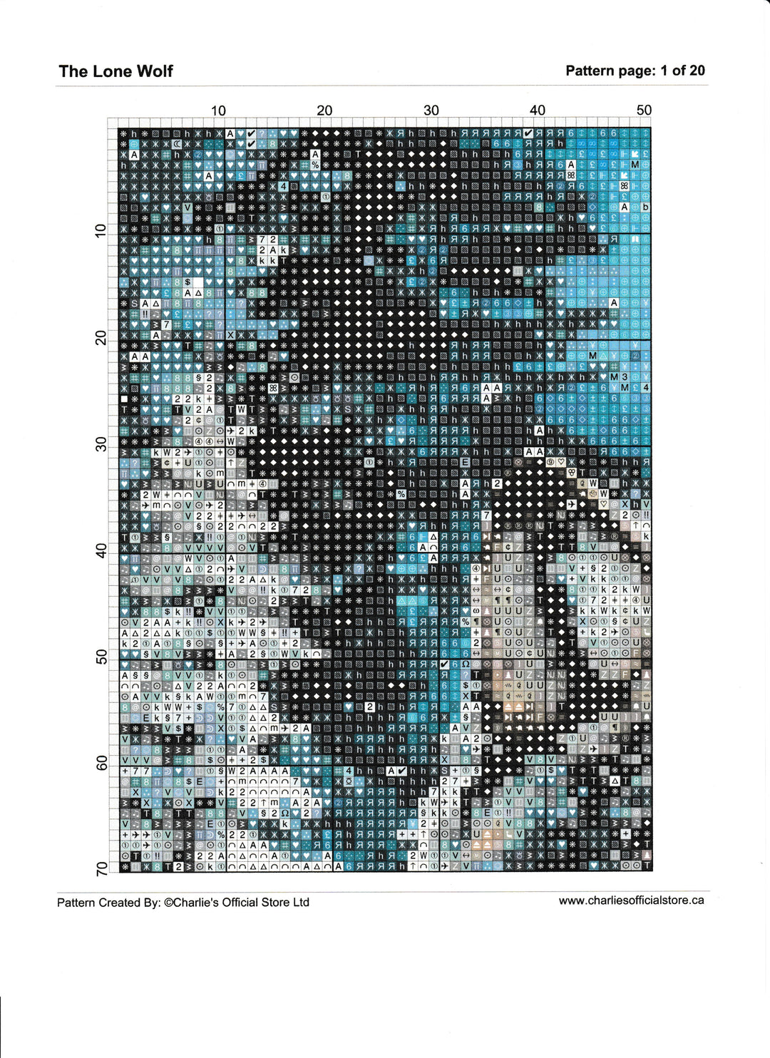 The Lone Wolf Counted Cross Stitch Digital Download - Charlie's Diamond Painting