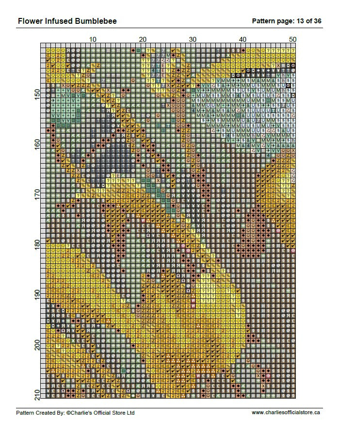 Flower Infused Bumblebee Cross-Stitch Digital Download - Charlie's Diamond Painting