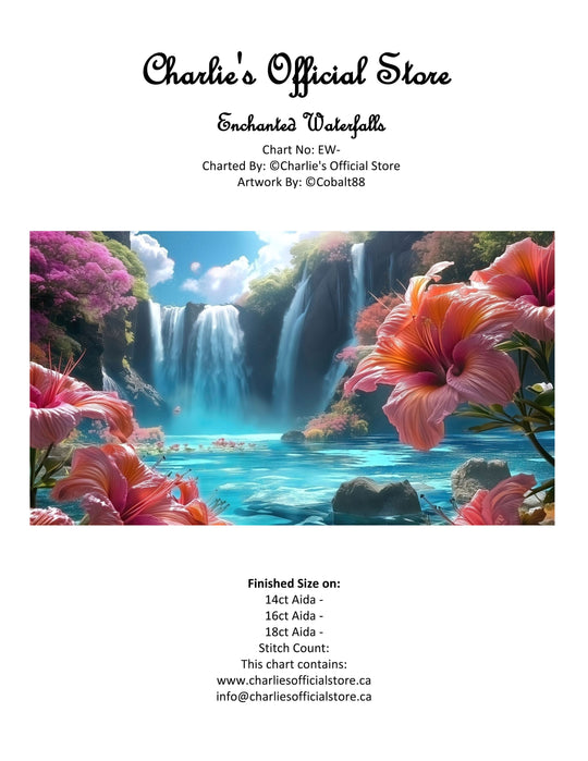 Counted Cross Stitch Enchanted Waterfalls Digital Download Charlie's Official Store