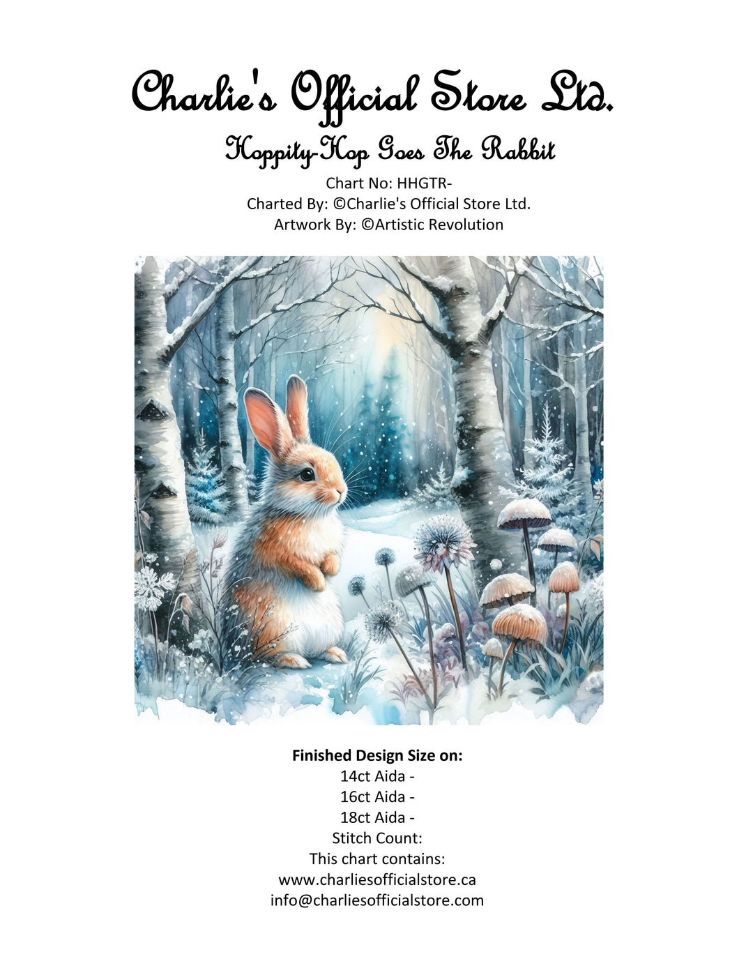 Hoppity-Hop Goes The Rabbit Counted Cross Stitch Digital Download - Charlie's Diamond Painting