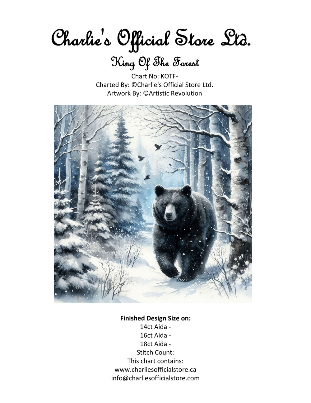 King Of The Forest Counted Cross-Stitch Digital Download - Charlie's Diamond Painting