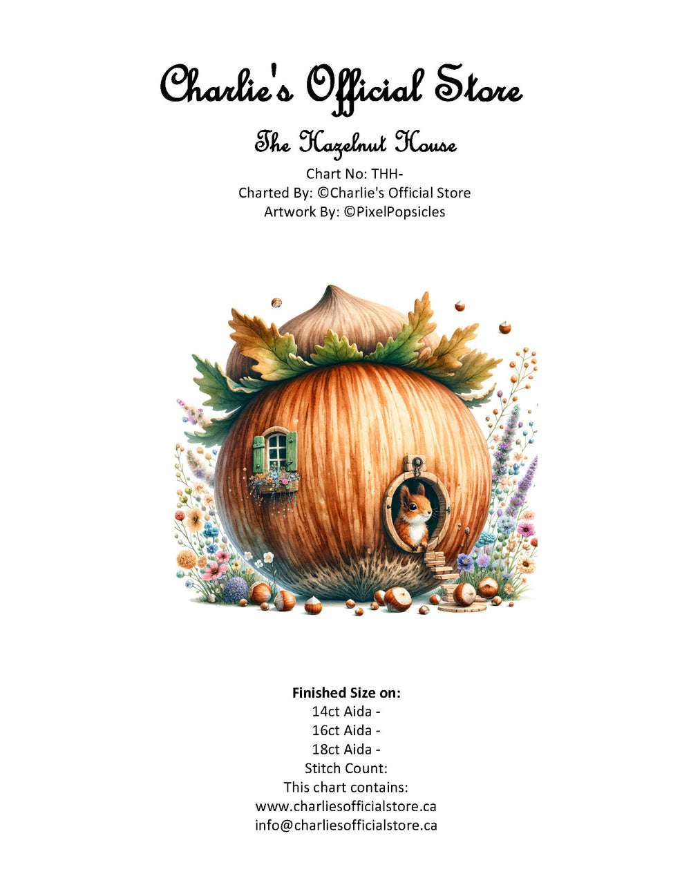 Counted Cross Stitch The Hazelnut House Digital Download Charlie's Official Store