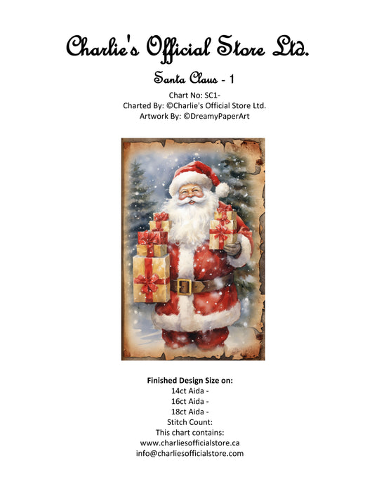 Santa Claus - 1 Counted Cross Stitch Digital Download - Charlie's Diamond Painting