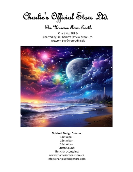 The Universe From Earth Counted Cross Stitch Digital Download - Charlie's Diamond Painting