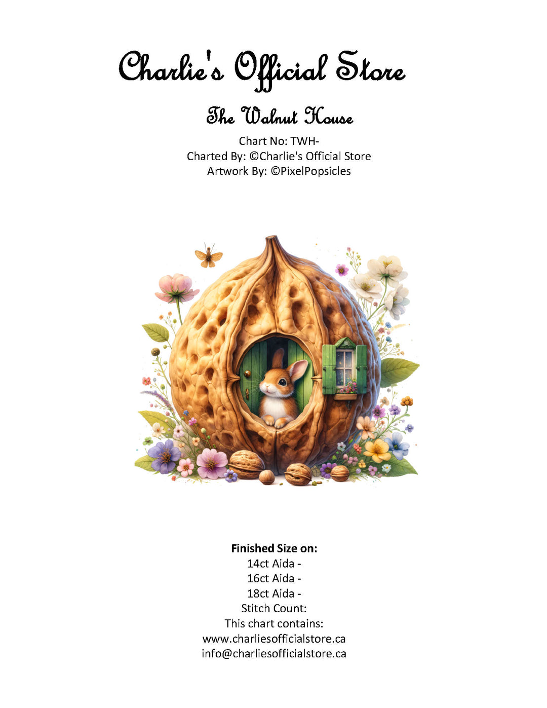 Counted Cross Stitch The Walnut House Digital Download Charlie's Official Store