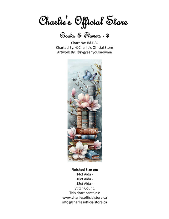 Counted Cross Stitch Books & Flowers - 3 Download PDF Files Charlie's Official Store