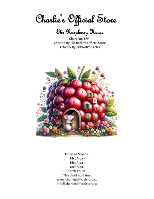 Counted Cross Stitch The Raspberry House Digital Download Charlie's Official Store