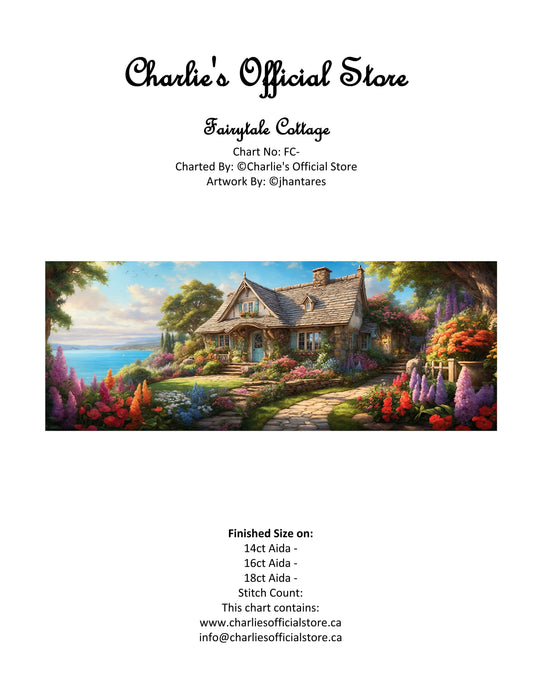 Counted Cross Stitch Fairytale Cottage Digital Download PDF File Charlie's Official Store