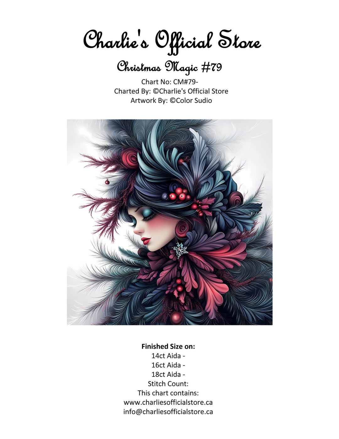 Counted Cross Stitch - Christmas Magic #79 - Digital Downlod PDF Charlie's Official Store