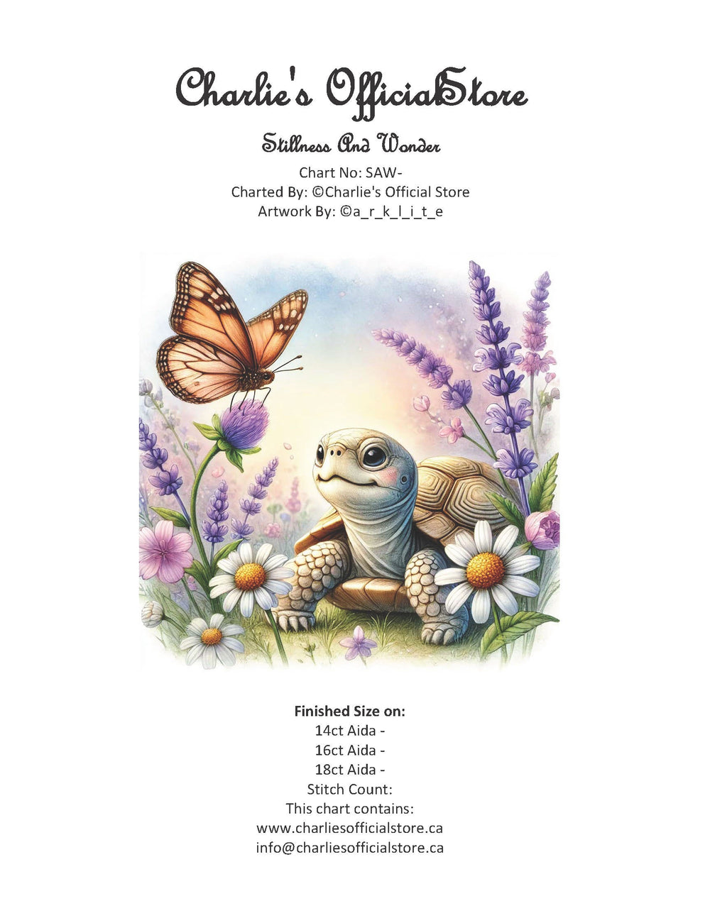 Counted Cross Stitch - Stillness And Wonder - Digital Download PDF File (Copy) Charlie's Official Store