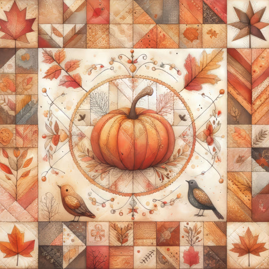 Diamond Painting Autumn Quilt #8 Round & Square Full Coverage Charlie's Official Store