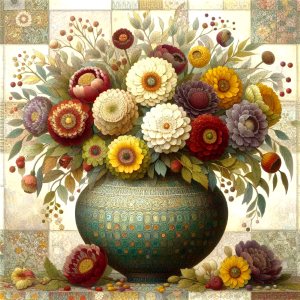 Counted Cross Stitch - Blooms In A Vase #5 - Digital Download PDF Charlie's Official Store