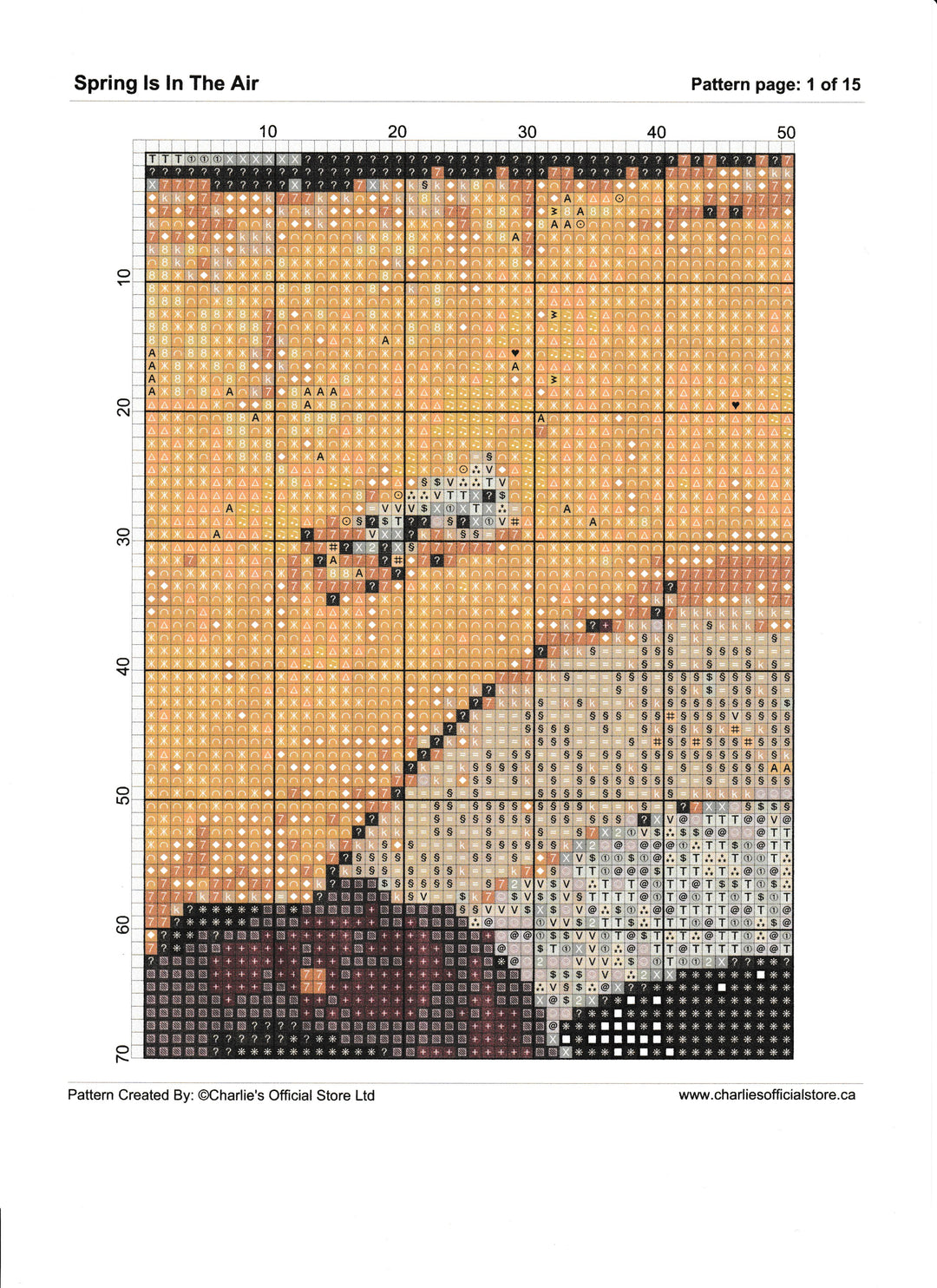 Spring Is In The Air Counted Cross Stitch Digital Download - Charlie's Diamond Painting