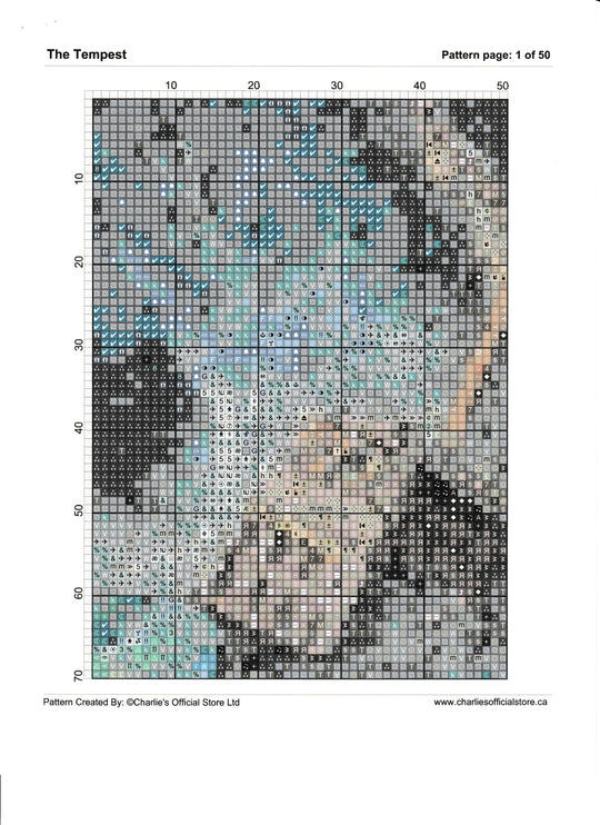 The Tempest Counted Cross Stitch Digital Download - Charlie's Diamond Painting