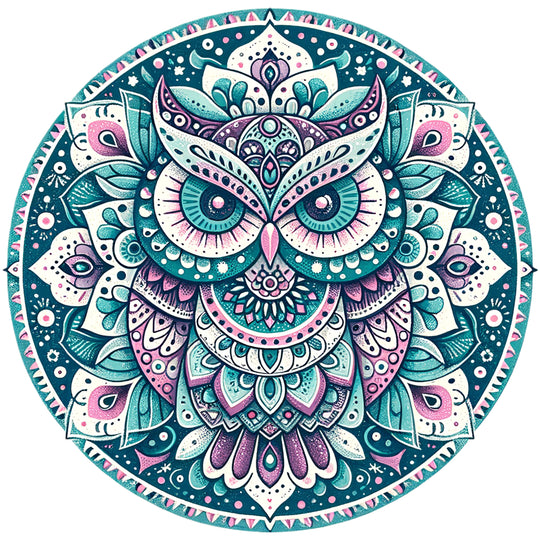 Counted Cross Stitch Owl Mandala Digital Download PDF File Charlie's Official Store