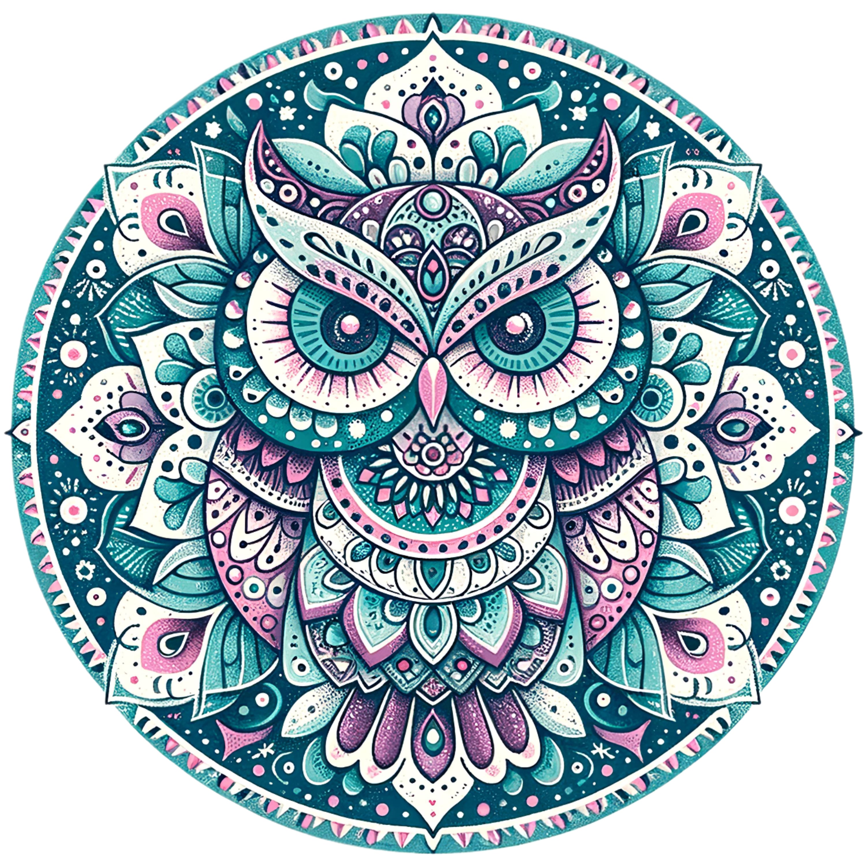 Counted Cross Stitch Owl Mandala Digital Download PDF File Charlie's Official Store