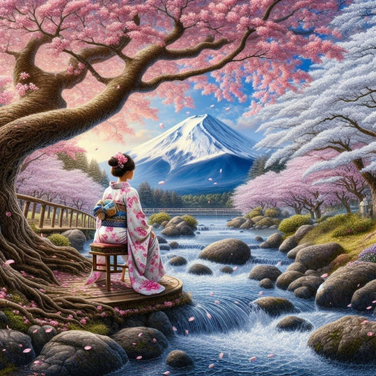 Counted Cross Stitch Beautiful Japanese Landscape - 3 / 11ct & 14ct Digital Download PDF Files Charlie's Official Store