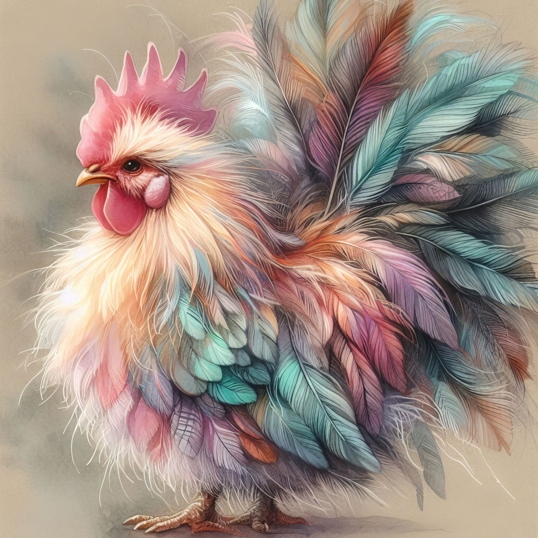 Counted Cross Stitch Pastel Chicken - 1  Digital Download Charlie's Official Store