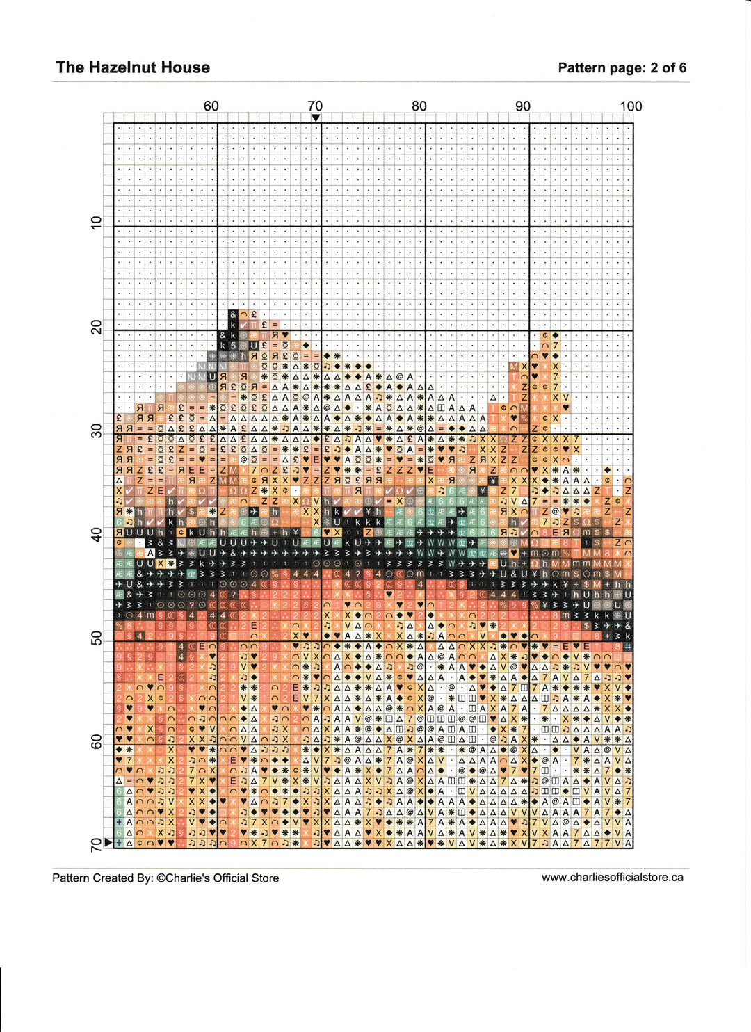 Counted Cross Stitch The Hazelnut House Digital Download Charlie's Official Store