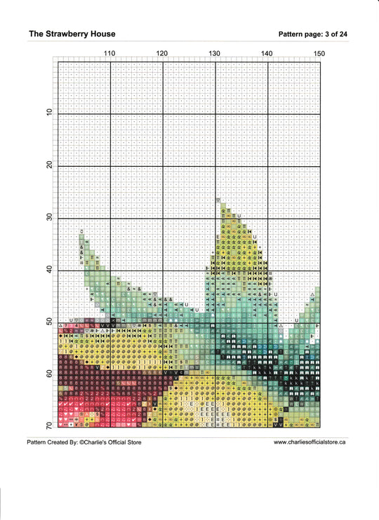 Counted Cross Stitch The Strawberry House Digital Download Charlie's Official Store