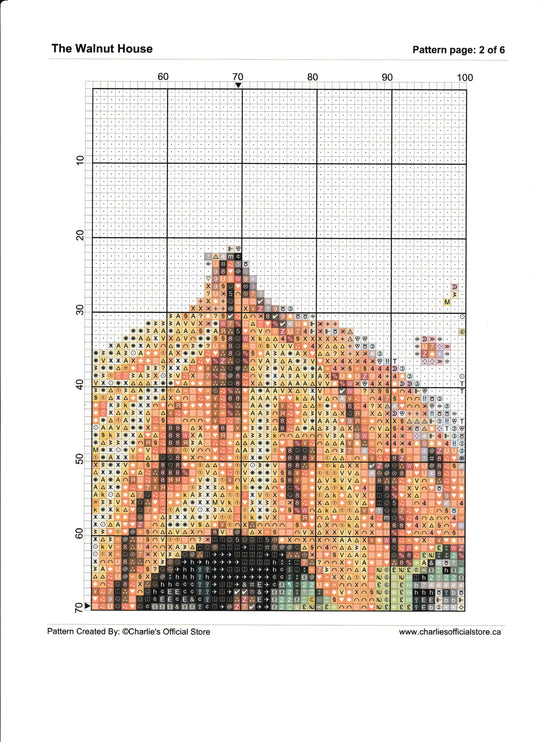 Counted Cross Stitch The Walnut House Digital Download Charlie's Official Store