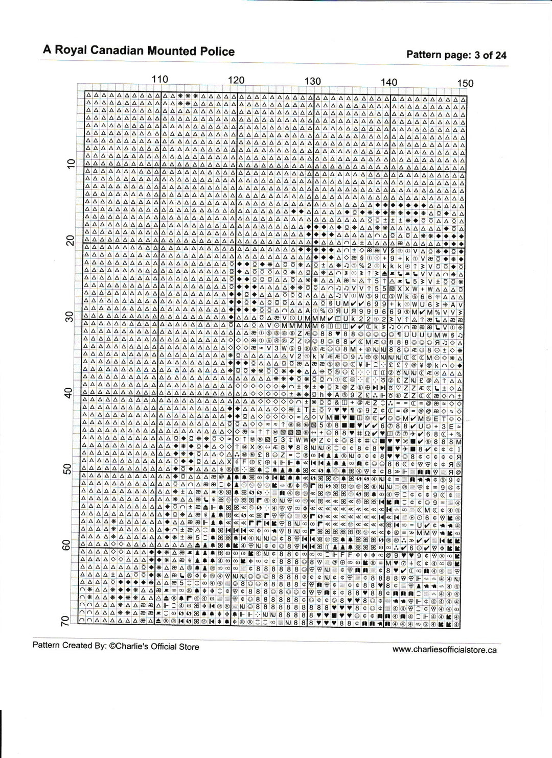 Counted Cross Stitch - A Royal Canadian Mounted Police - Digital Download PDF download file