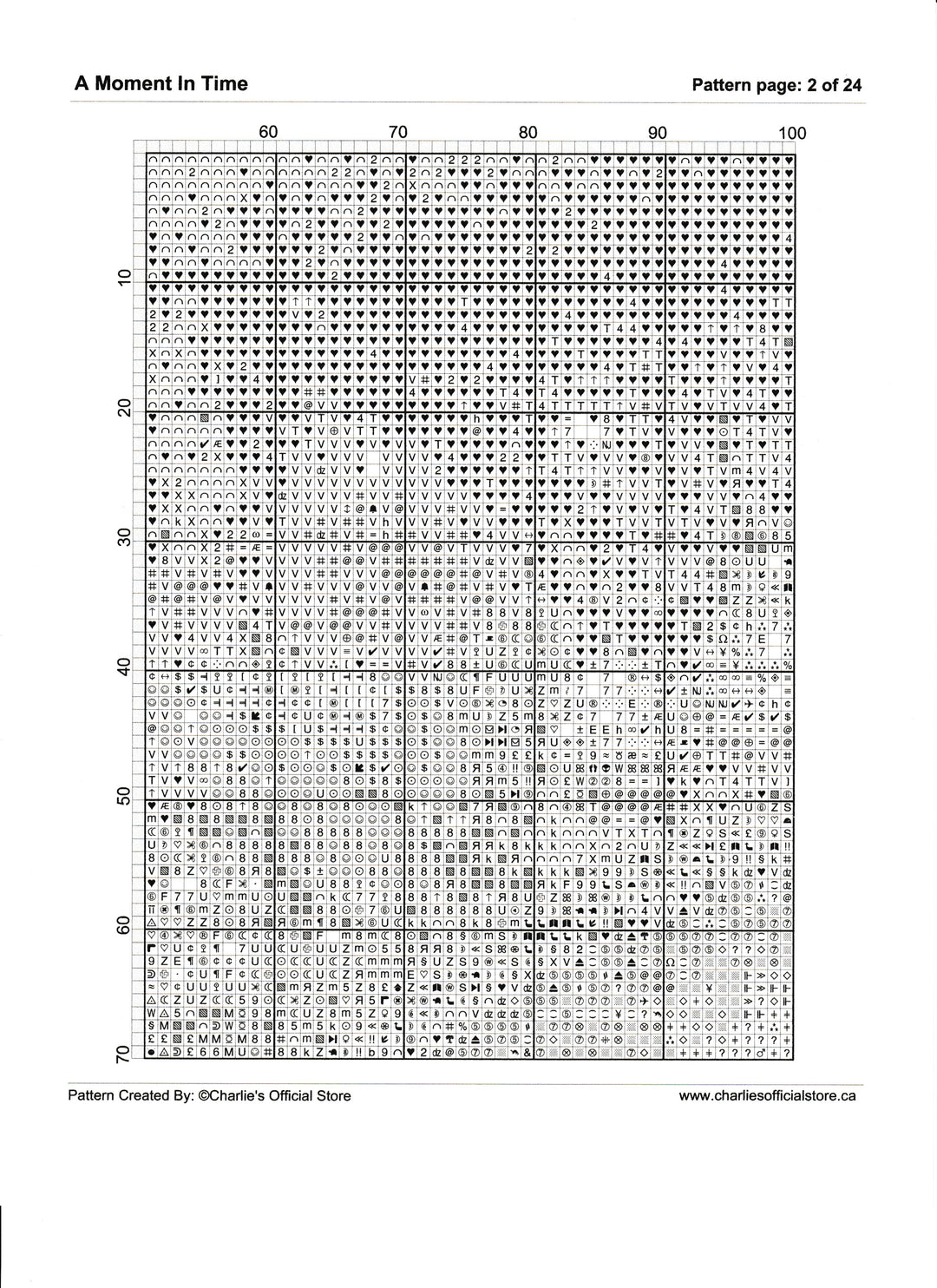 Counted Cross Stitch A Moment In Time Full Coverage Digital Download PDF File (Copy) Charlie's Official Store