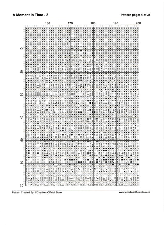 Counted Cross Stitch A Moment In Time -2 Full Coverage Digital Download PDF File (Copy) Charlie's Official Store