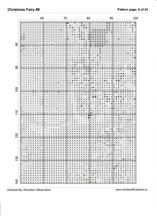 Counted Cross Stitch - Christmas Fairy #8 - Digital Download PDF download file (Copy) Charlie's Official Store