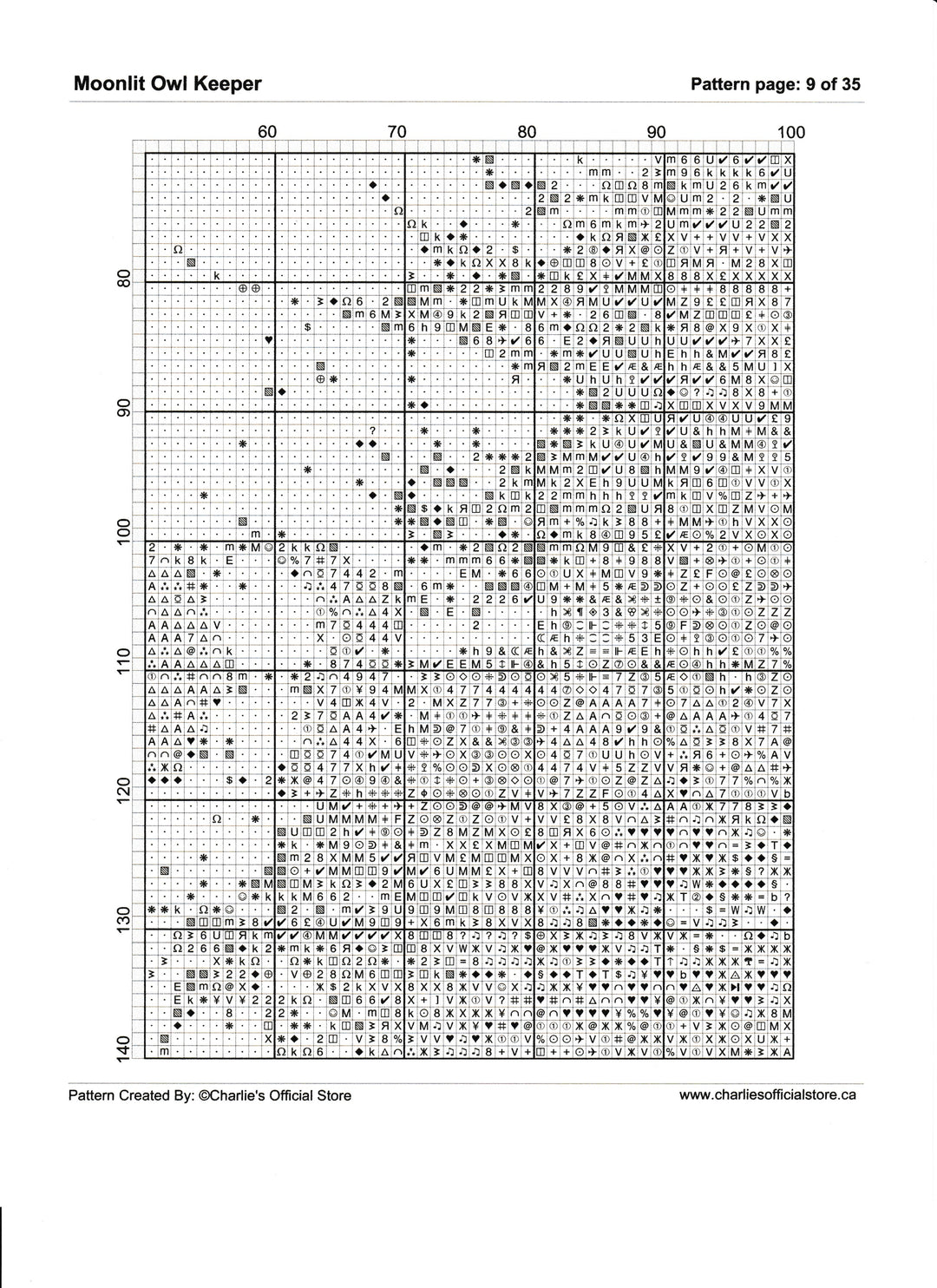 Counted Cross Stitch Moonlit Owl Keeper Full Coverage Digital Download PDF File Charlie's Official Store
