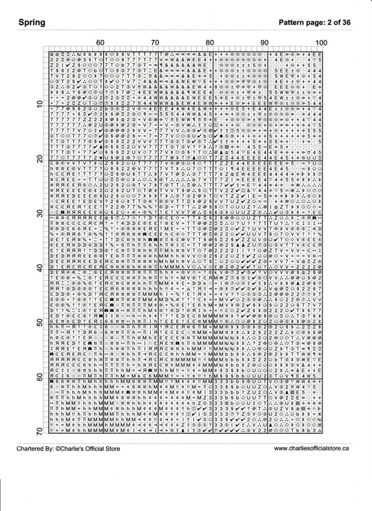 Counted Cross Stitch - Spring - Digital Download PDF File Charlie's Official Store