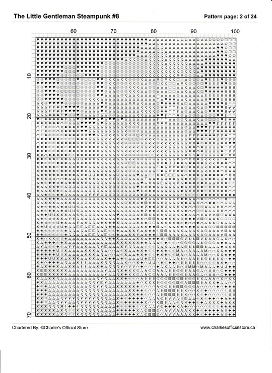 Counted Cross Stitch - The Little Gentleman Steampunk #8 - Digital Download PDF download file (Copy) Charlie's Official Store