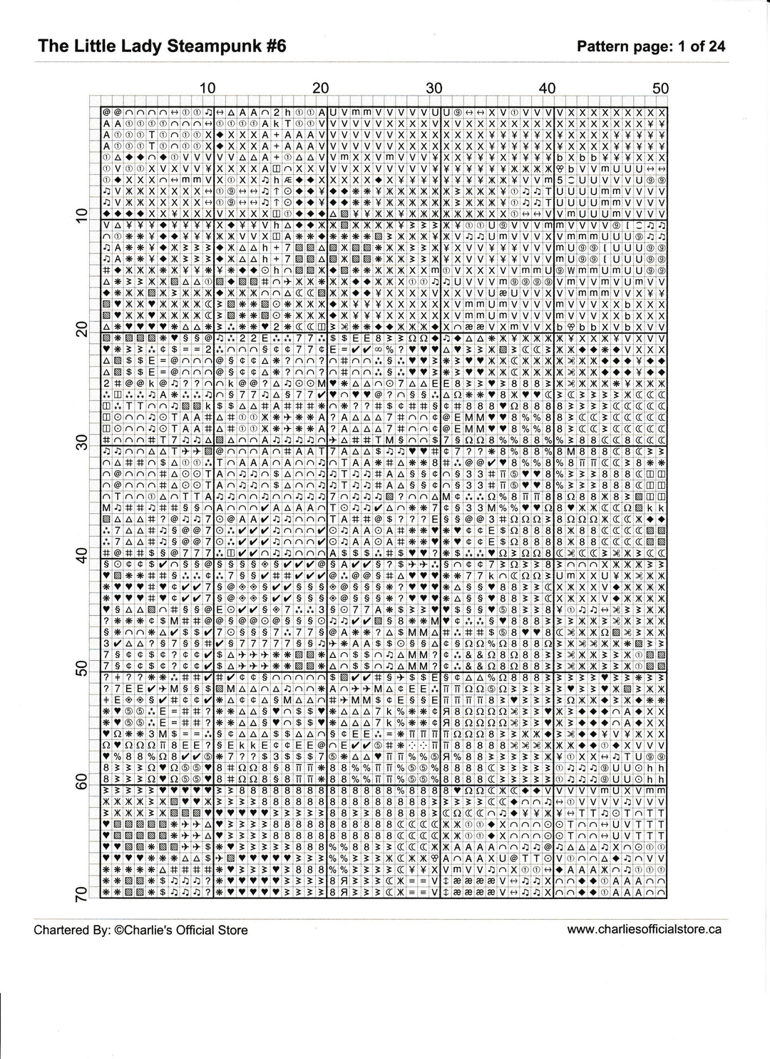 Counted Cross Stitch - The Little Lady Steampunk #6 - Digital Download PDF download file (Copy) Charlie's Official Store