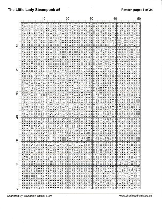 Counted Cross Stitch - The Little Lady Steampunk #6 - Digital Download PDF download file (Copy) Charlie's Official Store