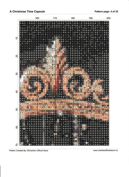 Counted Cross Stitch A Christmas Time Capsule Full Coverage Digital Download PDF File Charlie's Official Store