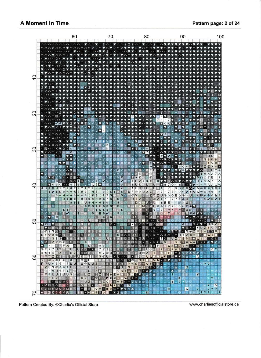 Counted Cross Stitch A Moment In Time Full Coverage Digital Download PDF File (Copy) Charlie's Official Store