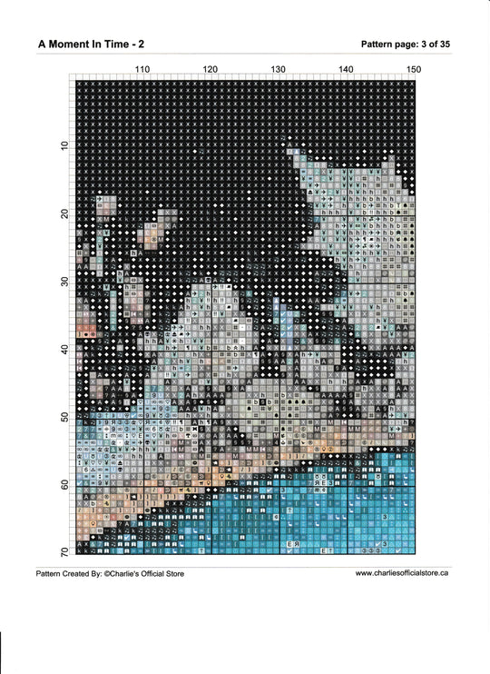 Counted Cross Stitch A Moment In Time -2 Full Coverage Digital Download PDF File