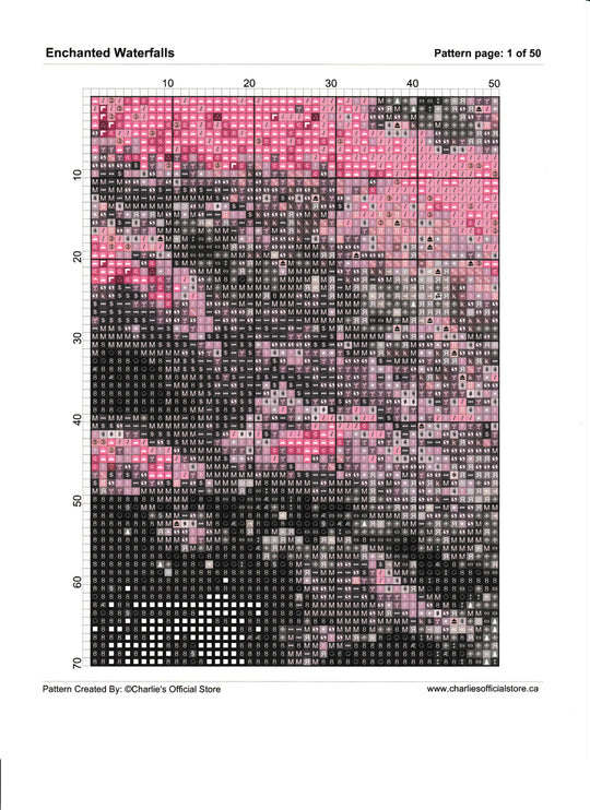 Counted Cross Stitch Enchanted Waterfalls Digital Download Charlie's Official Store