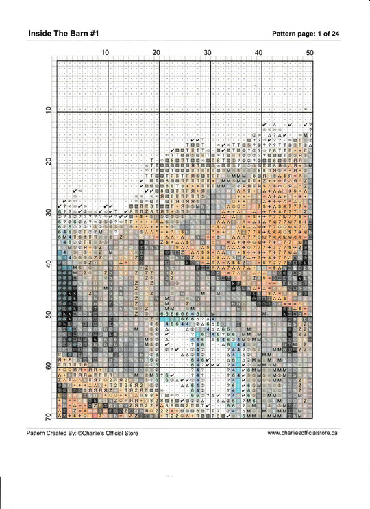 Counted Cross Stitch Inside The Barn Digital Download Charlie's Official Store