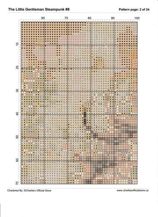 Counted Cross Stitch - The Little Gentleman Steampunk #8 - Digital Download PDF download file (Copy) Charlie's Official Store