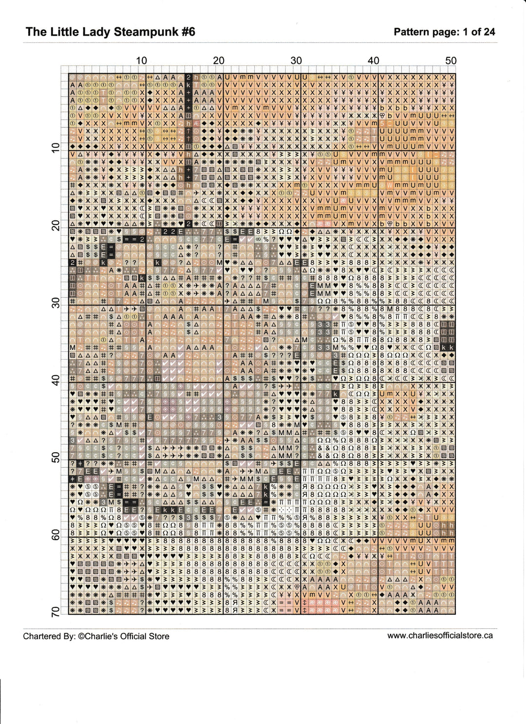 Counted Cross Stitch - The Little Lady Steampunk #6 - Digital Download PDF download file (Copy) Charlie's Official Store