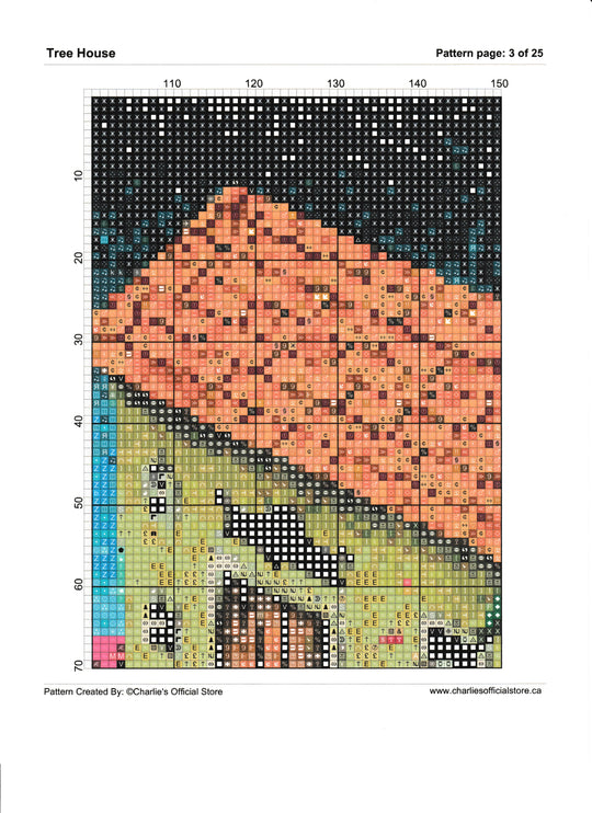 Counted Cross Stitch Tree House Digital Download Charlie's Official Store