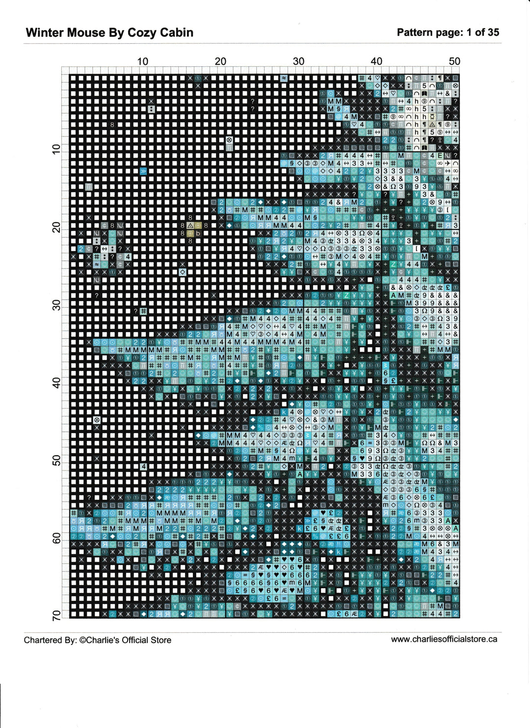 Counted Cross Stitch - Sunflower Lighthouse - Digital Download PDF File Charlie's Official Store